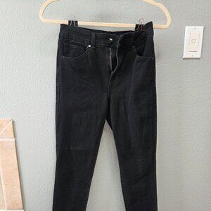 Express High Waisted Flexx Black Skinny Jeans - Size Small